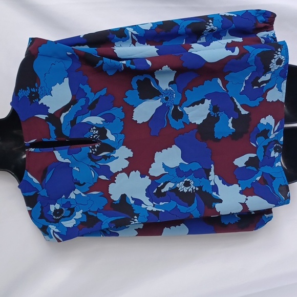 Who What Wear Floral Balloon Sleeve Blouse - Picture 5 of 8